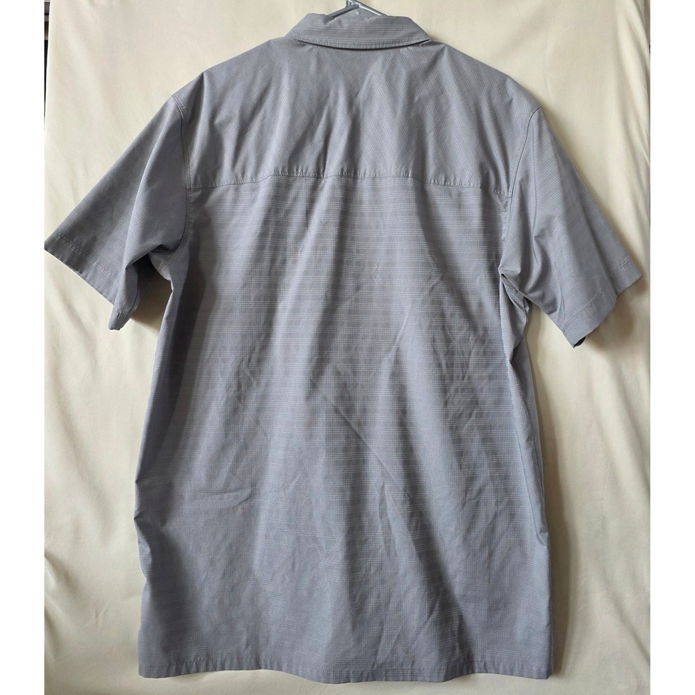 Lot of 2 World Wide Sportsman Mens Gray Grid Short Sleeve Fishing Shirt sz large - Picture 3 of 8